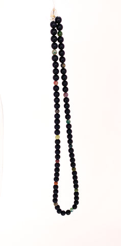 Black Onyx & Agate Necklace