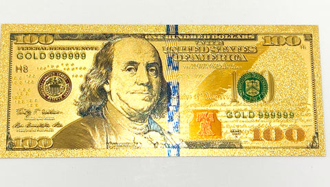 Manifesting Gold One Hundred Dollar Bills