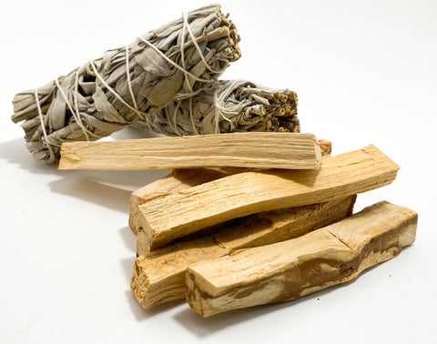 White Sage & Palo Santo Holy Wood Sticks Cleansing Kit